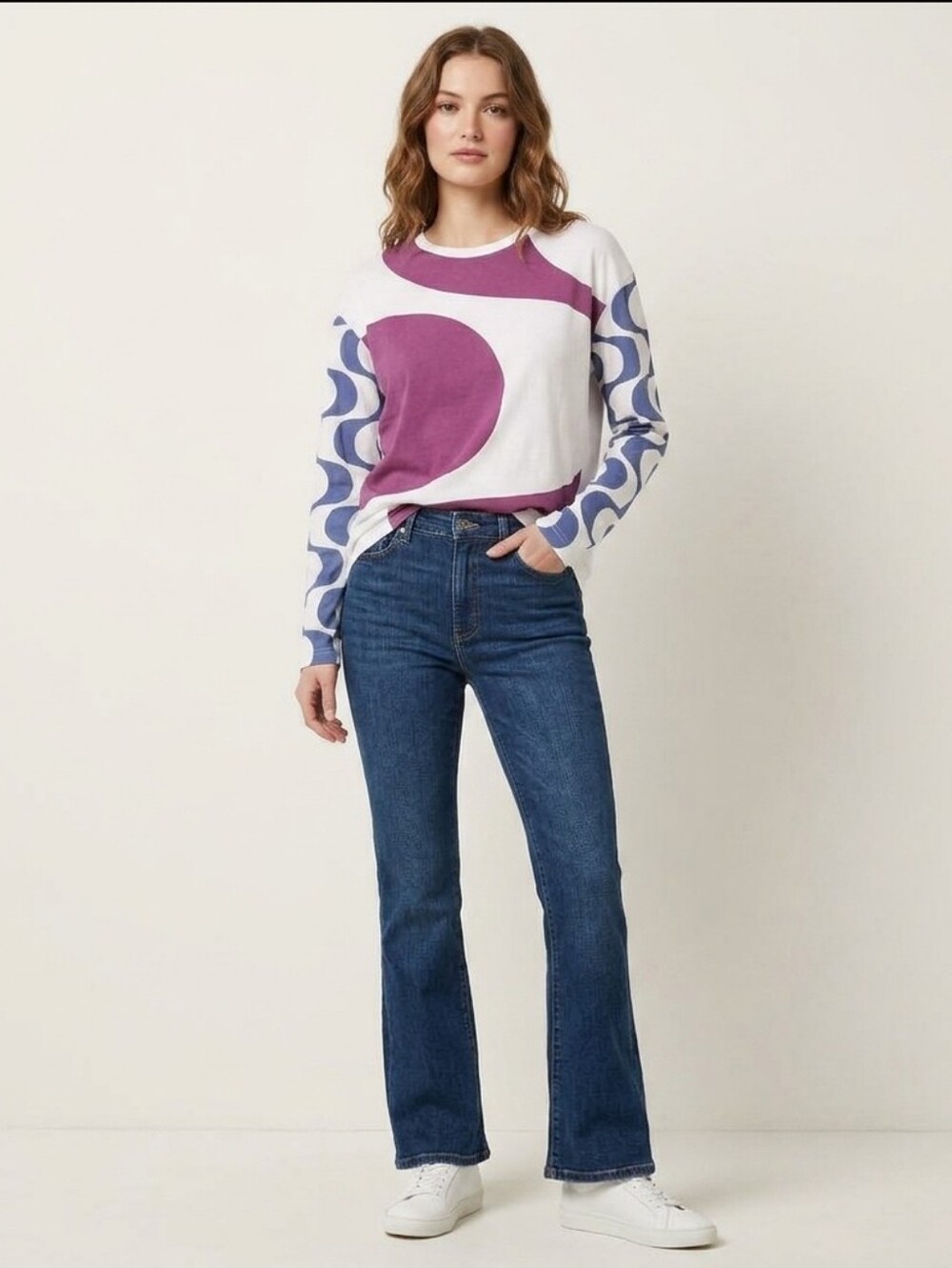 Geometric Isabel Marant Paris Leilo Long Sleeve Tee *Flawed XS Unique